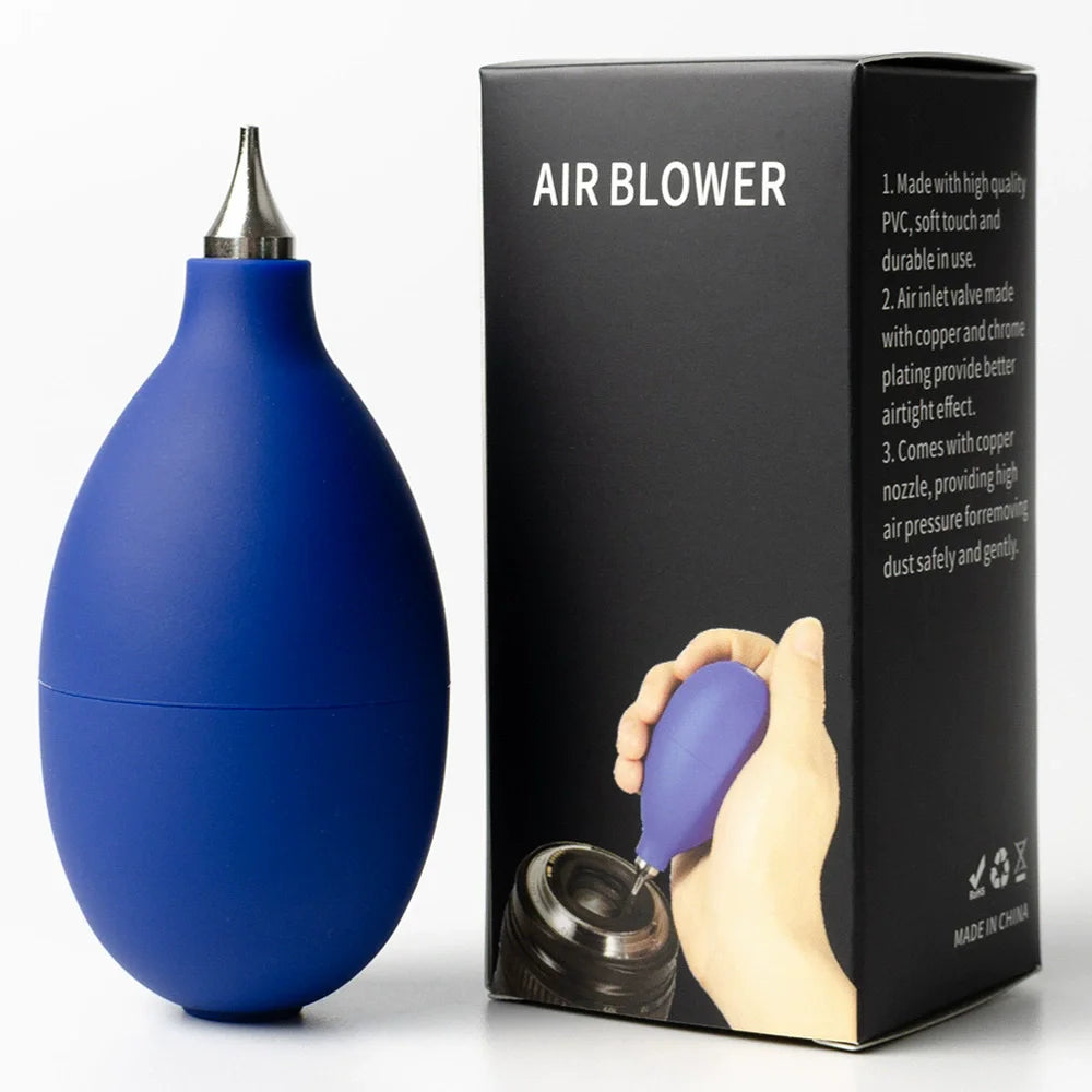 Mini Rubber Air Pump Portable Dust Blower Camera Lenses Keyboards Qme Blue