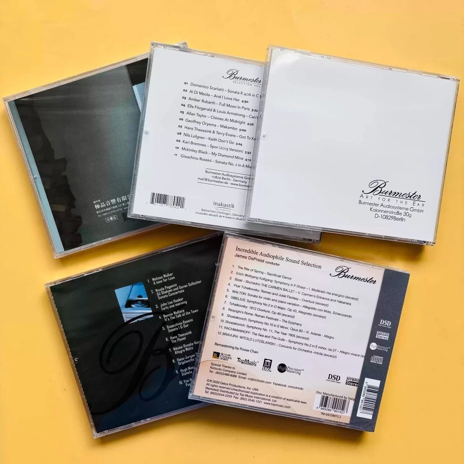 High-Resolution Hi-Fi Test 5CD Set, Featuring Audiophile Recordings, Professional Tuning Reference, Presenting Musical Details Qme