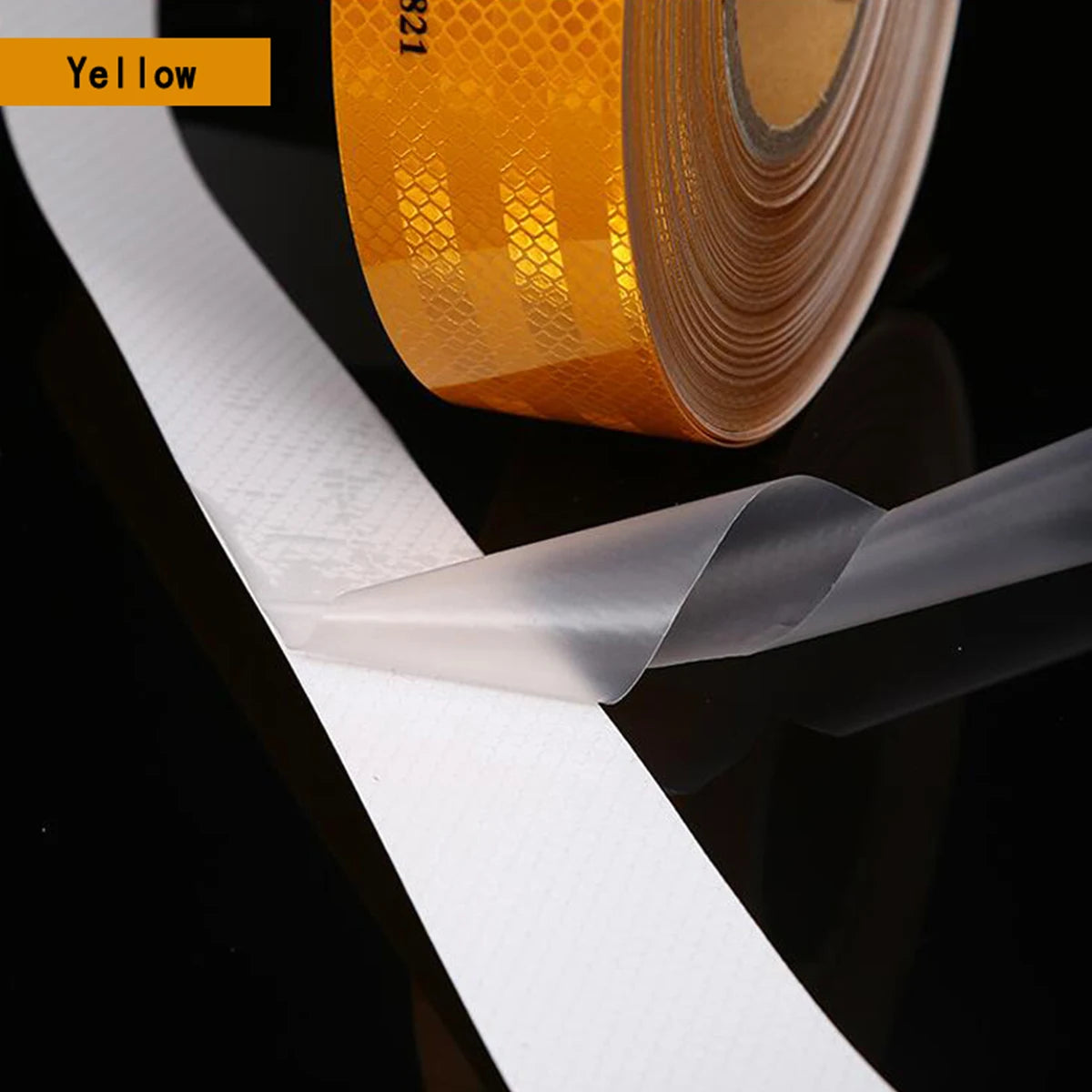 High Intensity Reflective Adhesive Tape Conspicuity Warning Car Stickers Reflectors Strip For Truck Trailer Safety Acce Qme