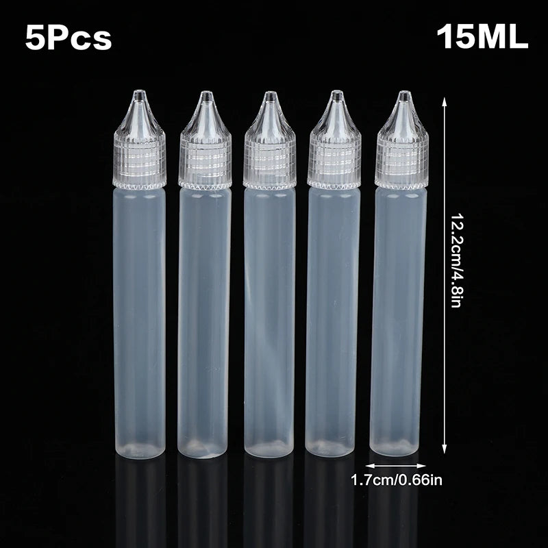 10 15 30 Refillable Plastic Dropper Bottles Pen-shape Containers Ink Qme 15ML