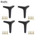 4pcs Modern furniture legs metal gold Black Iron Sofa Feet for Table Bed Chair Desk Dresser Cabinet support Furniture Hardware Qme 4 sets