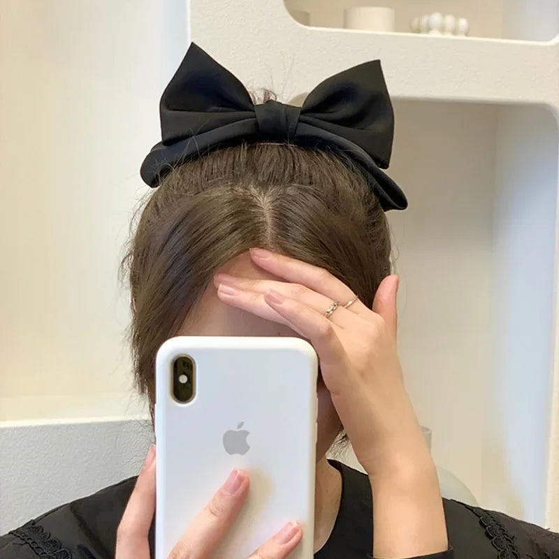 Korean Princess Hairpin 3D Bow Cute Hair Clips Ribbon Barrettes Girls Sauna Wear Women Hair Accessories Spring Qme