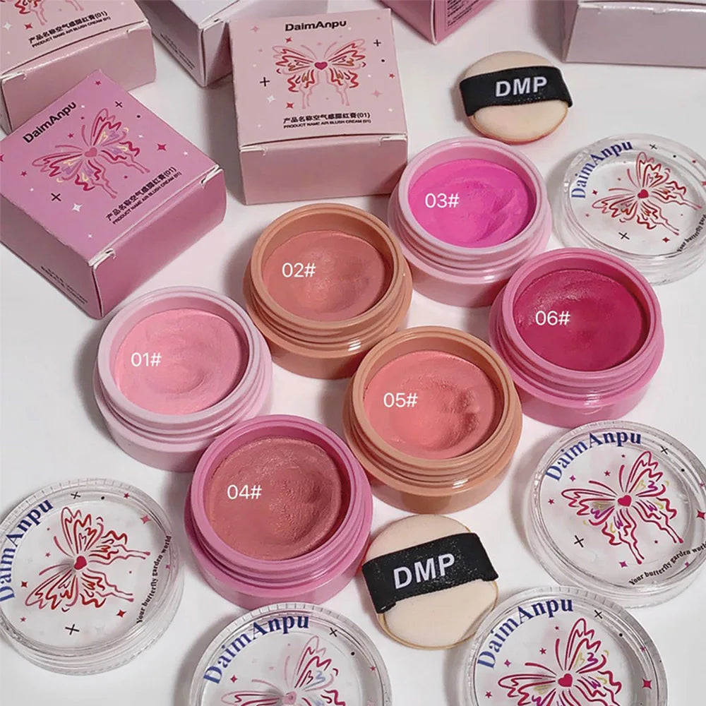 Airy Blush Clay Pigmented Powdery Cream Blusher Daimanpu Long-lasting Qme