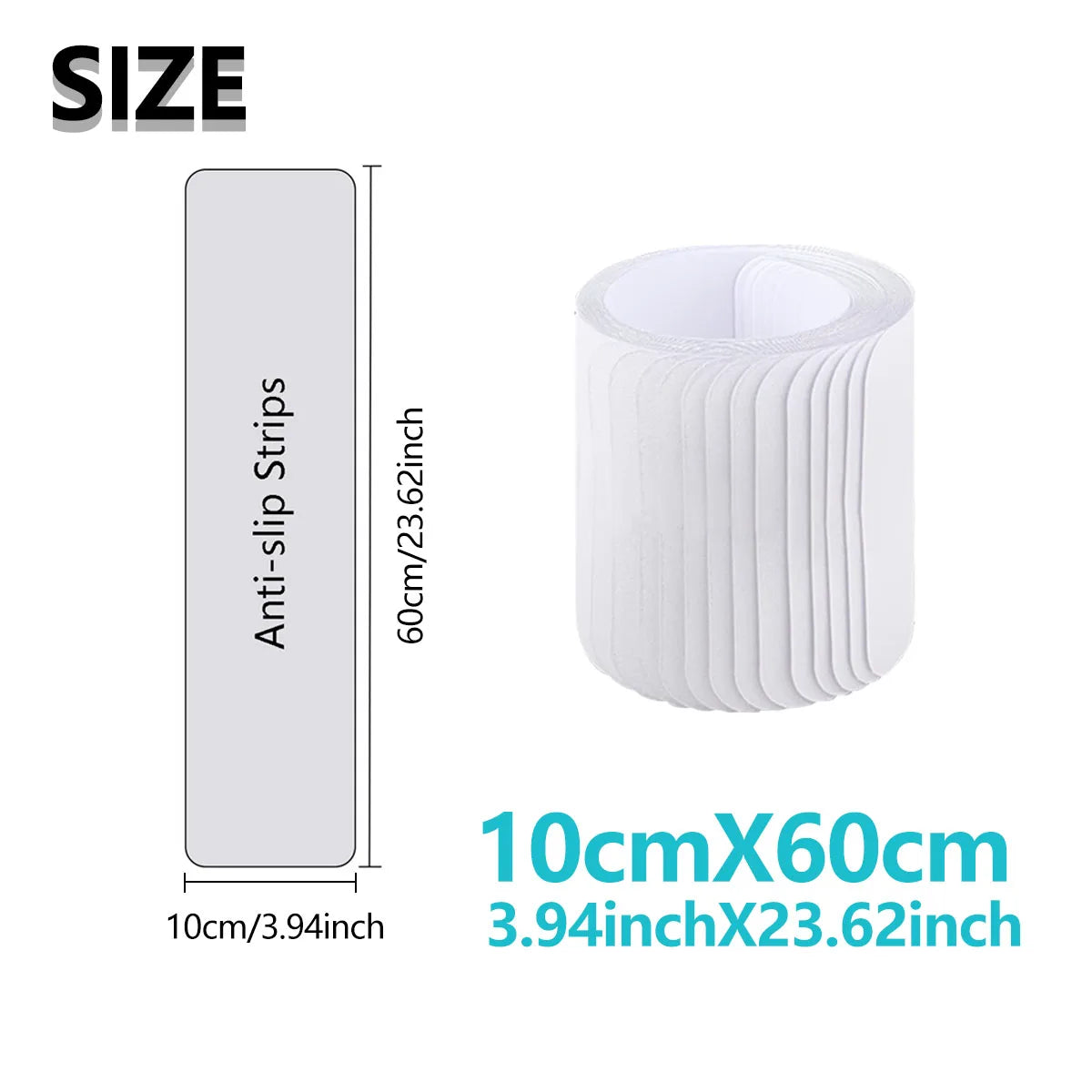 Clear Anti Slip Tape Waterproof, Non-Slip Stair Treads Tape Traction, Boat, Stairs, Transparent, Soft, Comfortable for Bare feet Qme