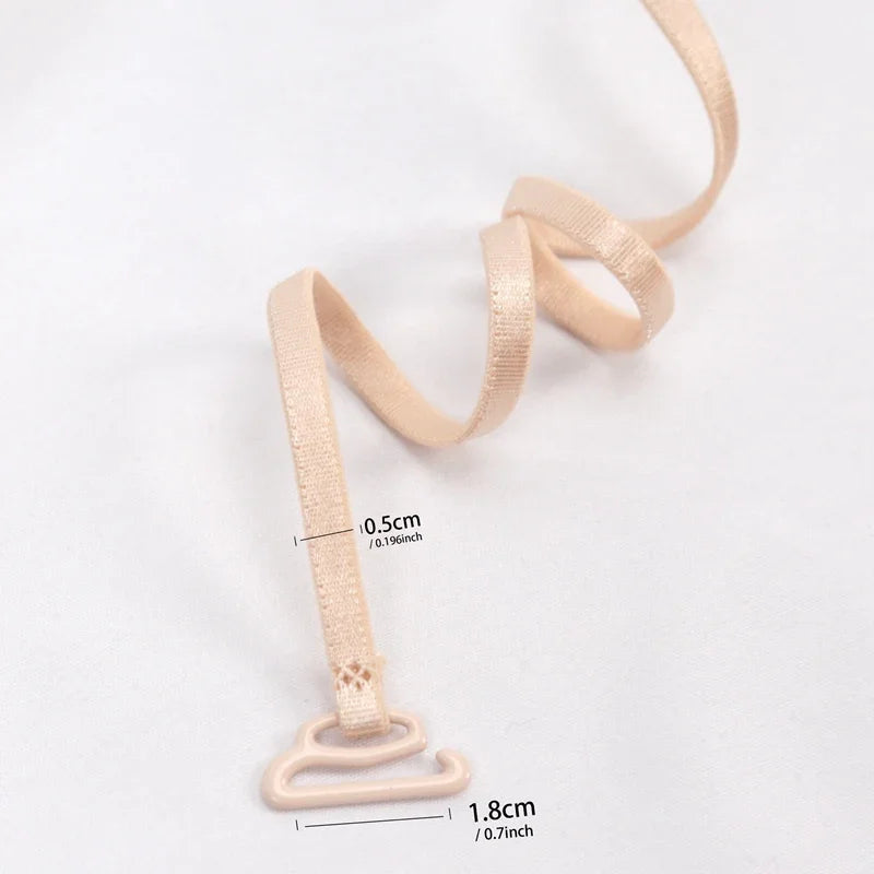 Portable Elastic Nylon Bra Straps Women Thin Spaghetti Strap Qme