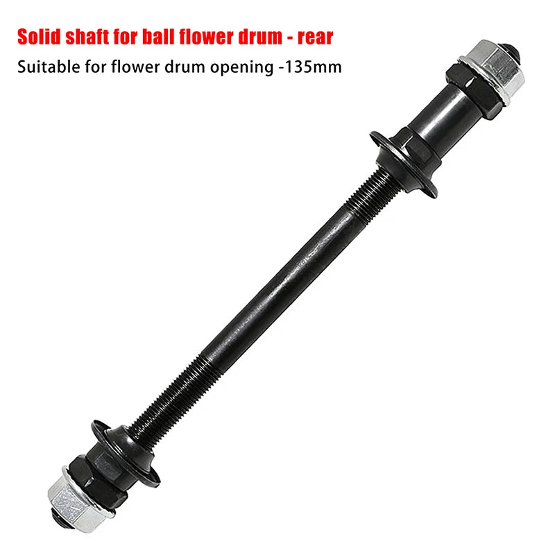 150 Bike Front Rear Wheel Hub Axles Metal Bicycle Solid Spindle Shift Qme Front -1pcs