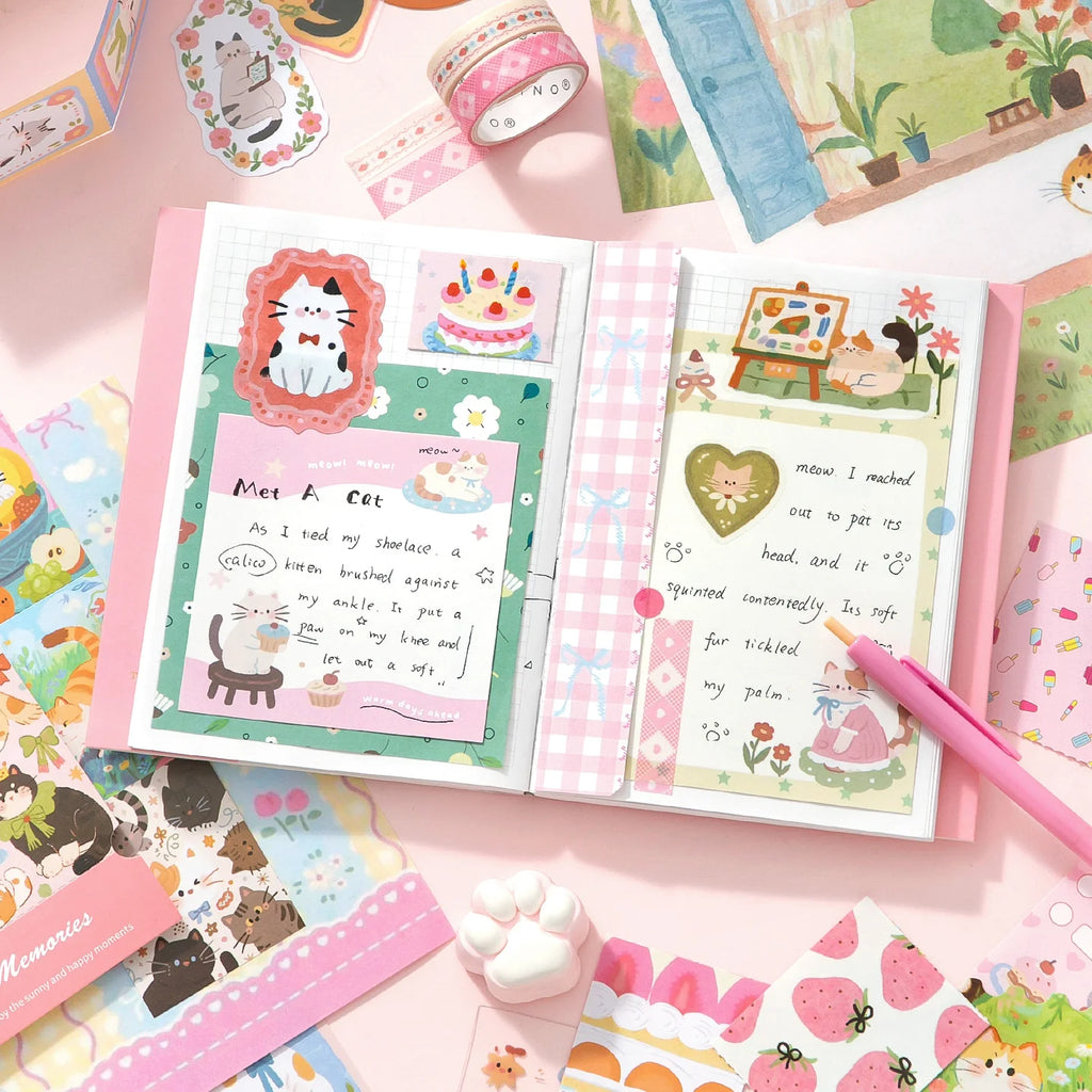 TIANZI Cute Gift Boxes Handbooks School Student Reward Small Gifts Children's Stationery Set Scrapbooking Supplies Qme