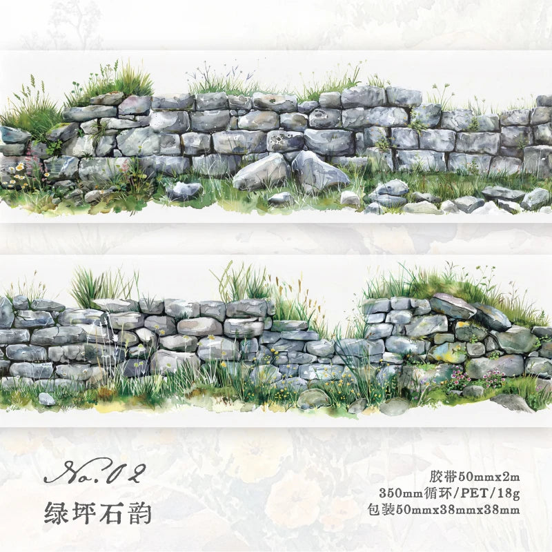 1 roll Flower Wall Hedge Landscaping Tape for Handbook DIY Scrapbook Collage Material Phone Case Notebook Decoration Gift Qme 2