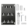 License Plate Holder License Plate Holder Car Front Bumper Tow Hook License Plate Mount Bracket 8 Holes Adjustable Holder Qme black