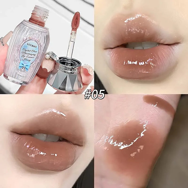Vase Shape Water Light Lip Glaze Mirror Lipstick Gloss Hydrating Qme LG09-05
