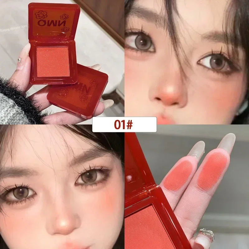Monochrome Blush Palette Tomato Orange Blusher Powder Natural Face Makeup Matte Peach Rouge Contour Shadow Palette Girl Cosmetic Qme 01