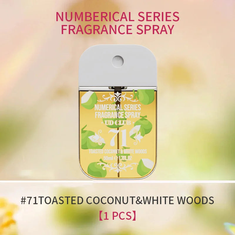 Multi Scented Spray Long lasting Fragrance Alcohol free Essential Oil Aromatic Odor Removal Air Freshener Perfume Qme Coconut fragrance