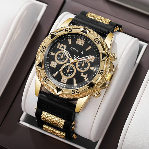 1/2PCS Fashion Silicone Strap Men Business Watches Quartz Watch Wristwatch For Man Clock Reloj Hombre (Without Box) Qme