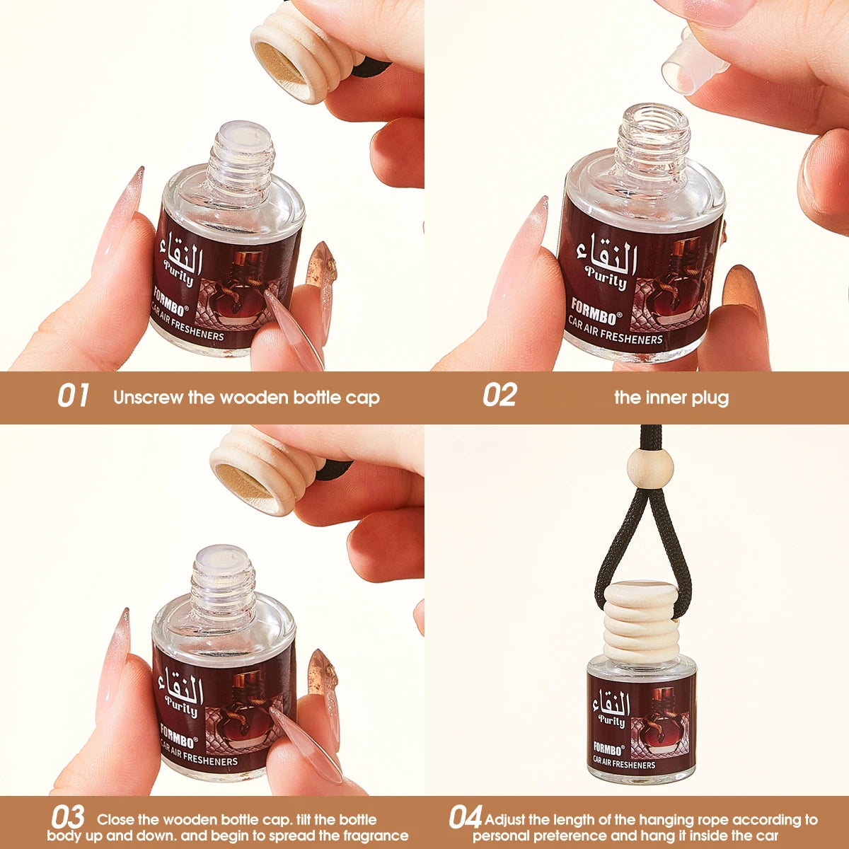 Car Fragrance Interior Accessories Fresh Clean Scent Long-lasting Qme
