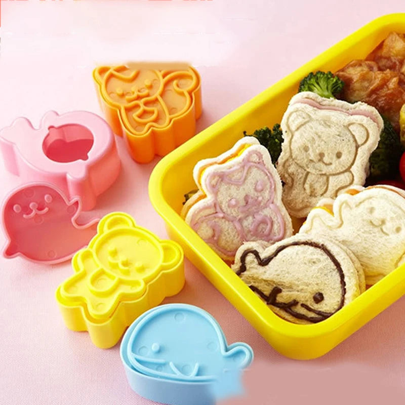 Mini Sandwich Cookie Cutter Dolphin Seal Squirrel Bear Cake Qme