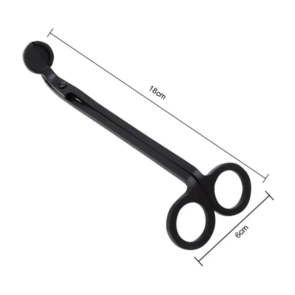 Stainless Steel Candle Extinguishing Tool Candle Trimmer Candle Scissors Candle Killing Hook Clipper Cutter Tool Black Qme