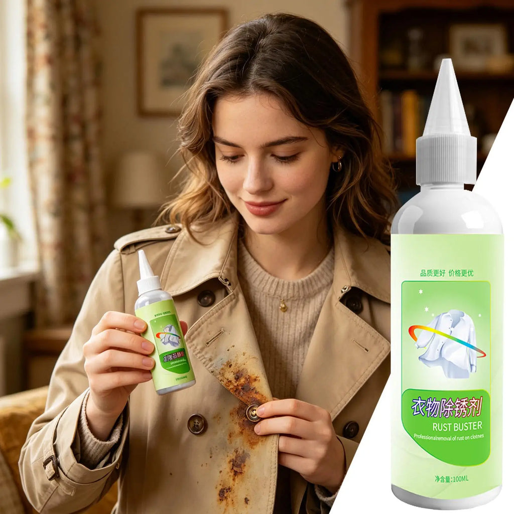 Rust Remover for Clothes 100ml Safe Portable Fabric Rust Cleaner for White Clothes Garments Denim Jeans Bag Washable Textiles Qme
