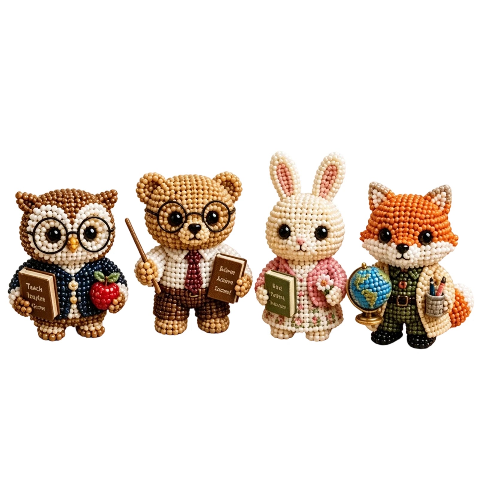 Cute Farm Animal Bead Craft Diy 3d Beaded Ornament Perfect Home Decor