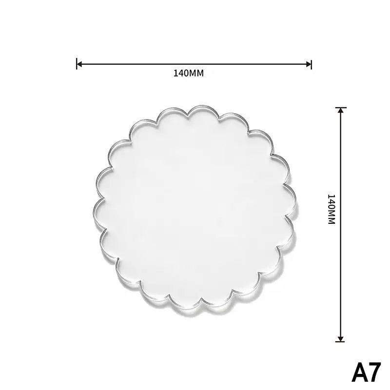Clear Acrylic Coasters Multifunction Cup Placement Decoration Jewelry Qme A7