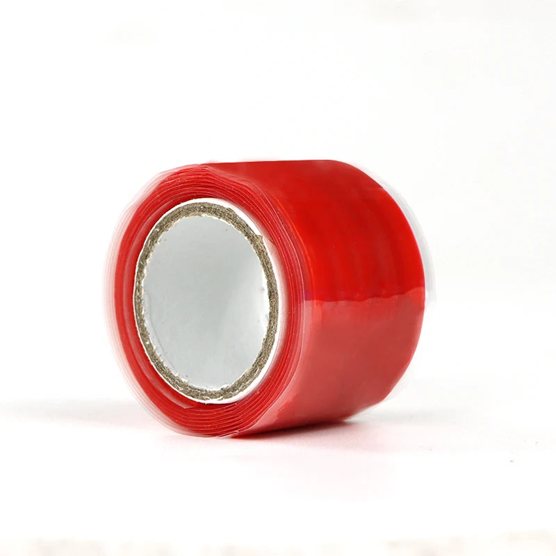 Silicone Self-Adhesive Waterproof Tape Insulation Flame Retardant Silicone High Temperature Resistant Water Pipe, Wire Qme red-1Pcs 1M 25mm