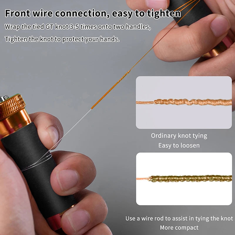 Line Pull Rod Aluminum Alloy Rubber Anti-slip Snag Pulling Hook Tying Qme