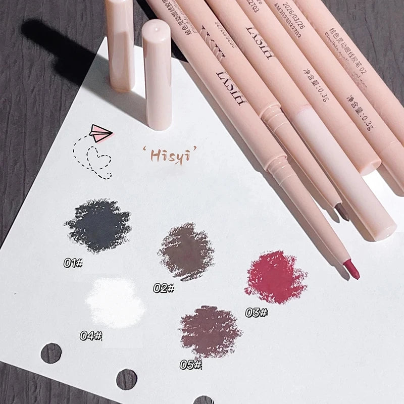 Matte Red Brown Eyeliner Gel Pencil Ultra-thin Long Lasting Quick Dry Smooth Eye Shadow Lying Silkworm Pen Makeup Cosmetics Qme