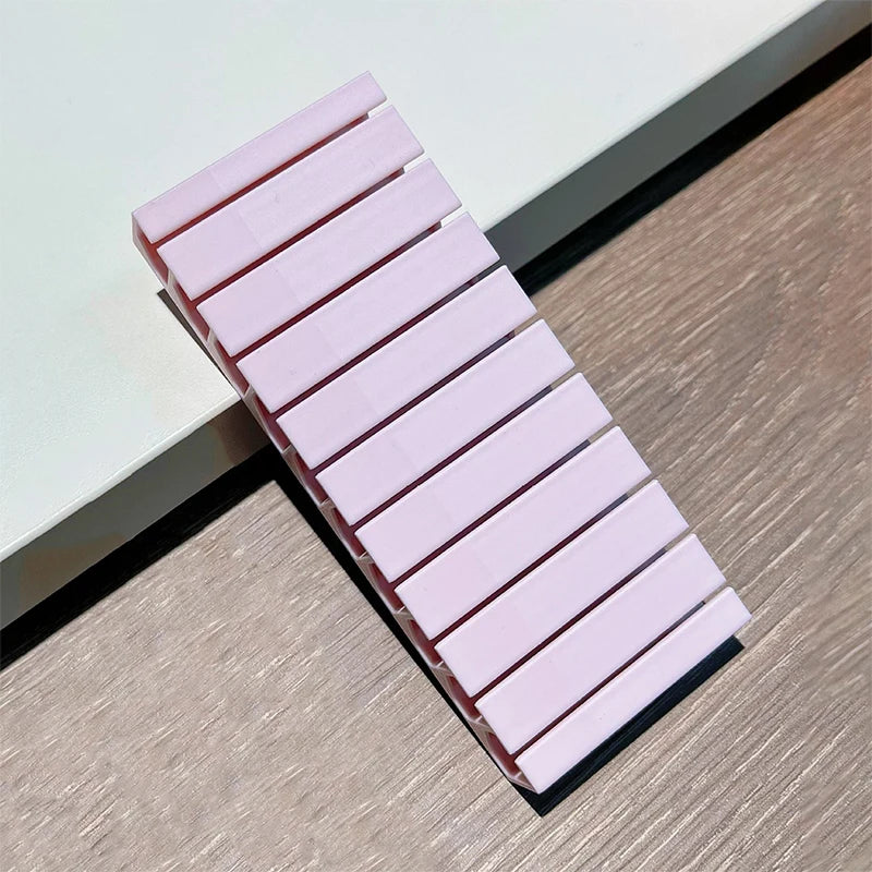 10 Grids Nail Art Sticker Organizer Storage Box Transfer Paper Qme Misty purple