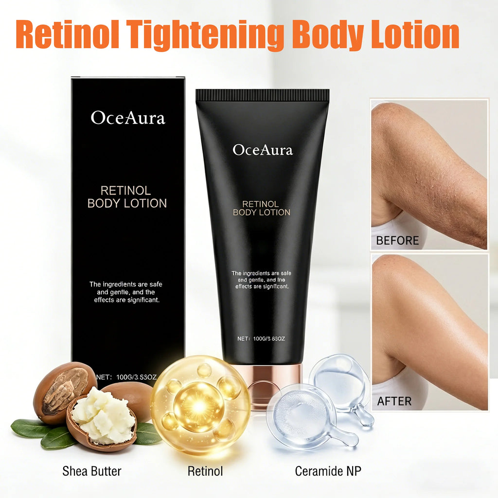 Retinol Body Lotion Anti Aging Firming Hydrating Brightening Increase Elasticity Softening Moisturizer for Dry Skin Body Cream Qme