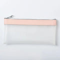Frosted Transparent Pencil Case, High Appearance Waterproof Haze Blue Pink Pencil Box, Kawaii School Stationery Organizer Qme Cherry blossom pink