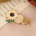 One Flower-themed Metal Pen Clip Creative Retro Spring Suitable Qme A1