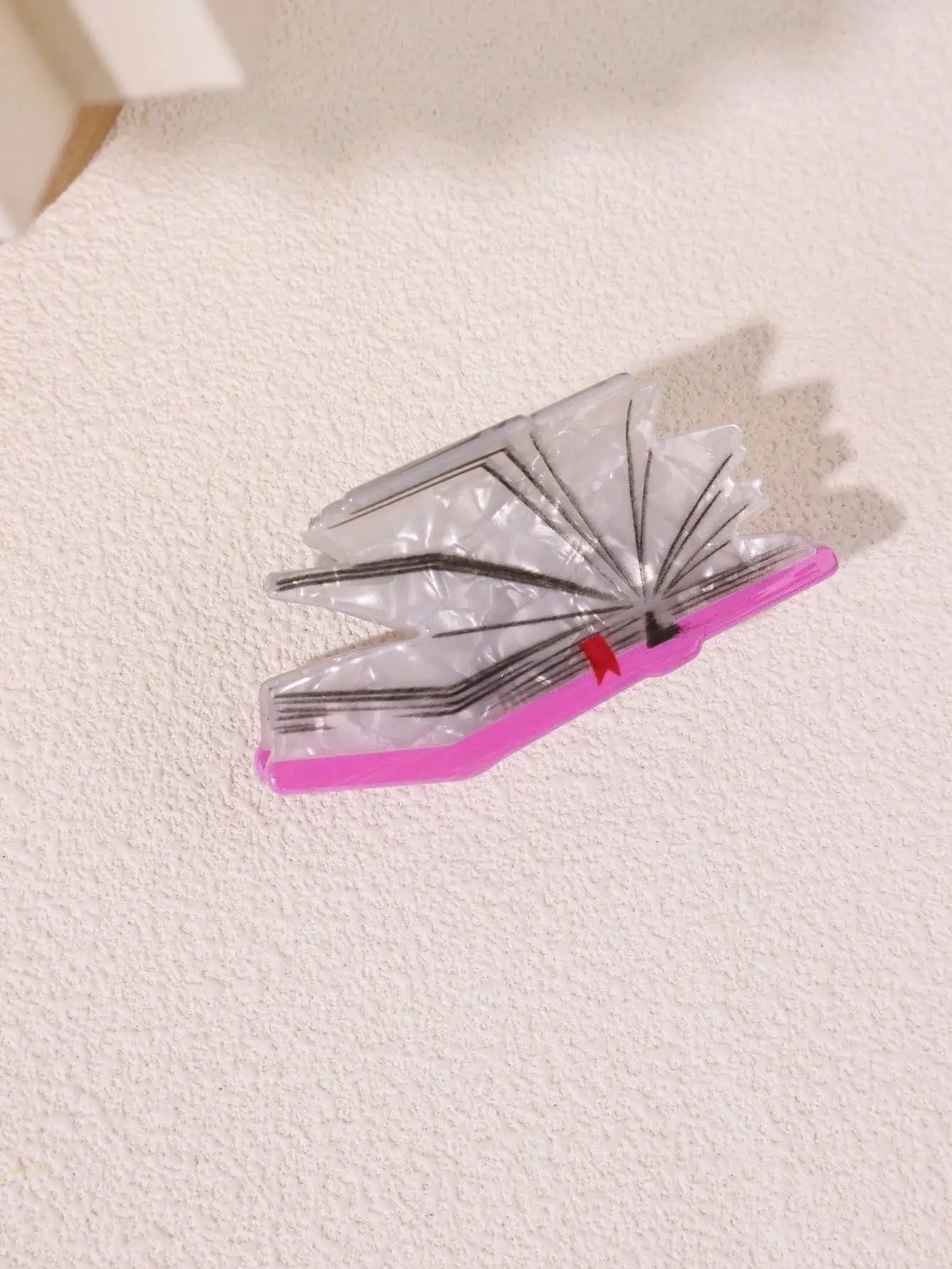 Women Dopamine Acrylic Book Hair Claw Clip Cute Cartoon Series Qme 1