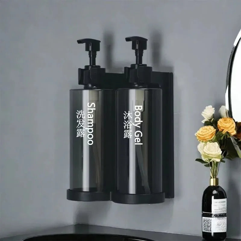 Liquid Soap Dispensers No Drill Shampoo Conditioner Body Wash Qme