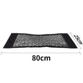Doublelayered Mesh Bag Back Compartment Storage Universal Car Trunk Organizer Rear For Seat Net With Magic Tape Auto Interior Qme 25x80cm