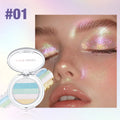 Colorful Highlighter Eyeshadow Palette Chameleon Pearl Texture Face Qme 01