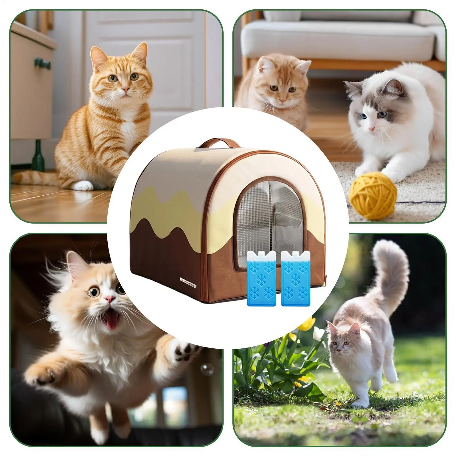 Cooling Cat House Summer Puppy Nest Cool Down Puppy Nest For Pet Parents Trainers Animal Lovers Apartment Home Office Bedroom Qme