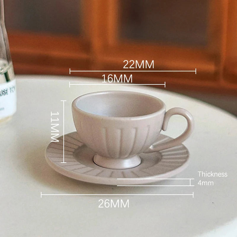 1 6 12 Dollhouse Miniature Dining Ware Mini Vertical Pattern Coffee Qme A15