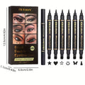 Star Stamp Eyeliner Pen Double Head Waterproof Long Lasting Smudge Qme set