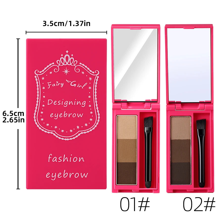 Waterproof Professional Eyebrow Powder Black Brown Coffee Lasting Qme