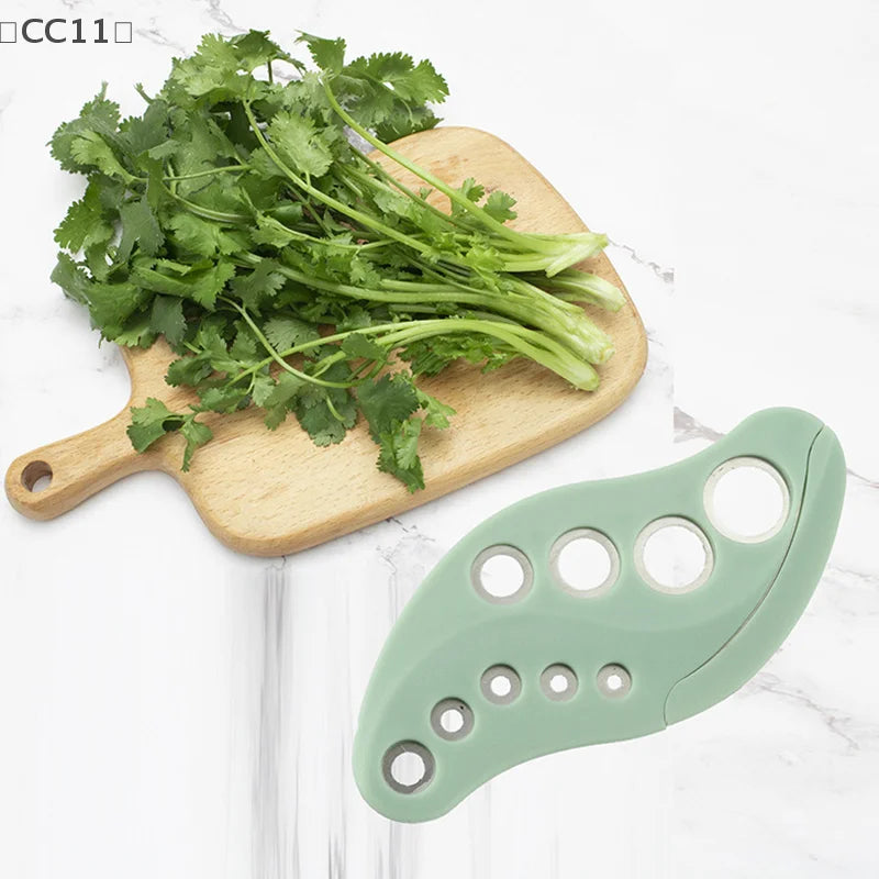 CC11Herb Stripper Tool 9 Holes Herb Cutter Kitchen Herbs Leaf Qme