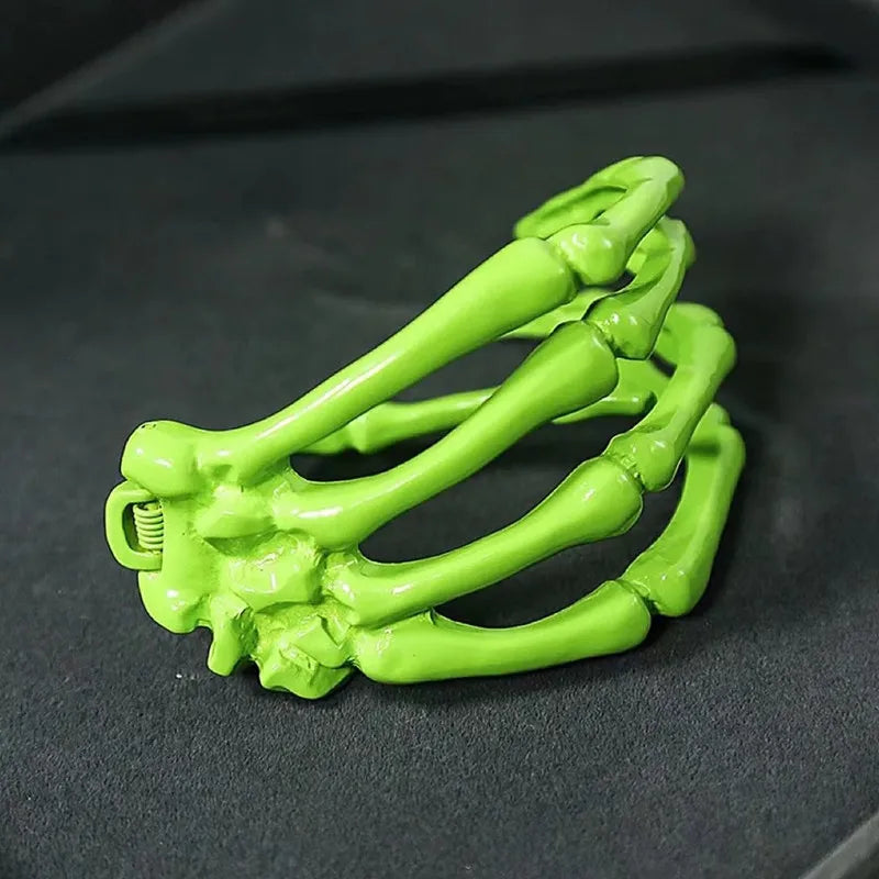 New Punk Dark Skull Ghost Claw Bracelet Men and Women Trendy Goth Personality Hip-hop Cuffs Hair Ring Hallowen Gift Qme
