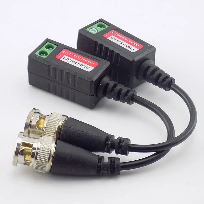 4pcs 8MP BNC CCTV Coax Video Balun Transmitter For 4K AHD/HD-CVI/TVI/CVBS Signal Transmission Passive Twisted Pair Qme