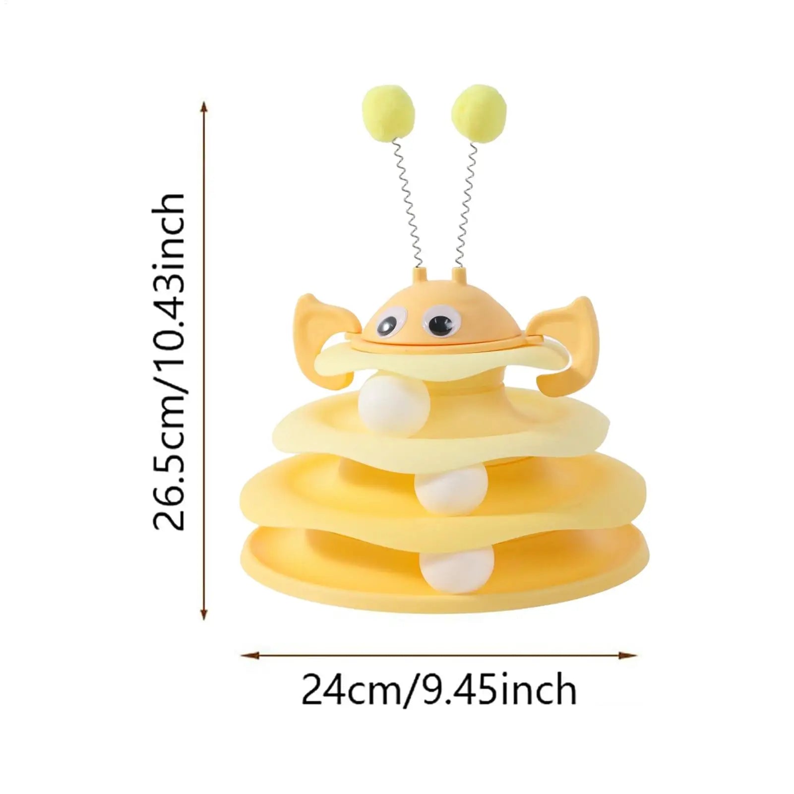 Interactive Cat Toy Cute Turntable Tower With Balls Self Play Cat Toys Indoor Games For Kitten Enrichment Stimulation Exercise Qme