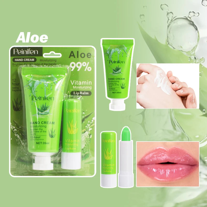 Hand Lip Care Containing Natural Ingredients Vitamin E Nourishes Skin Qme aloe