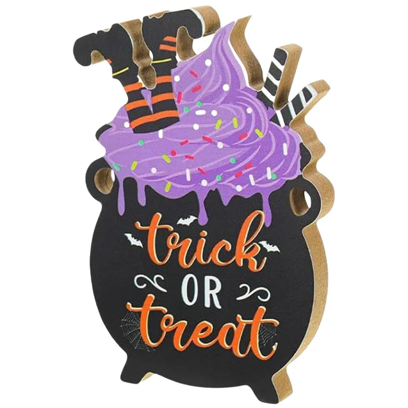 Autumn Farmhouse Halloween Tiered Tray Decor Witch Rustic Table Qme purple M