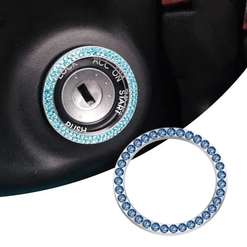 Car ignition switch sticker, circular sticker for car and motorcycle decoration Qme