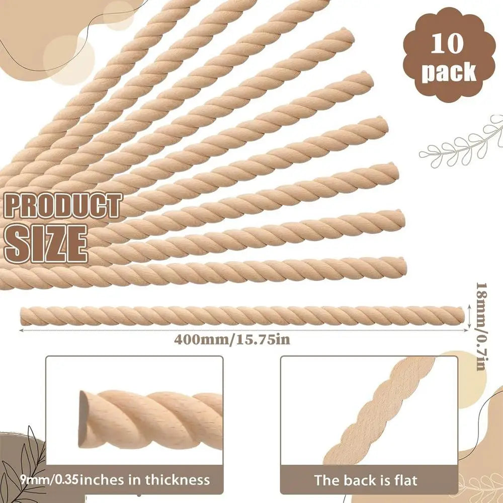 Wood Trim Cuttable Decorative Strips 10 Unfinished Woodcraft Supplies Qme 18x9x400mm China Mainland