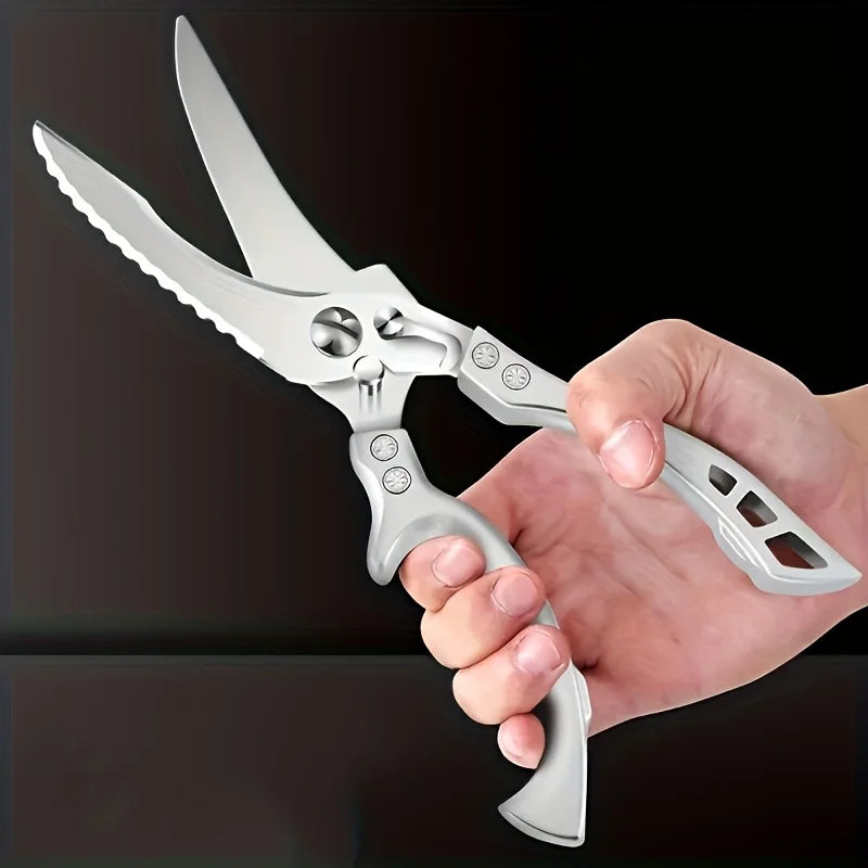 Heavy Duty Kitchen Shears, Stainless Steel Multi-function Scissors for Meat Bone Qme