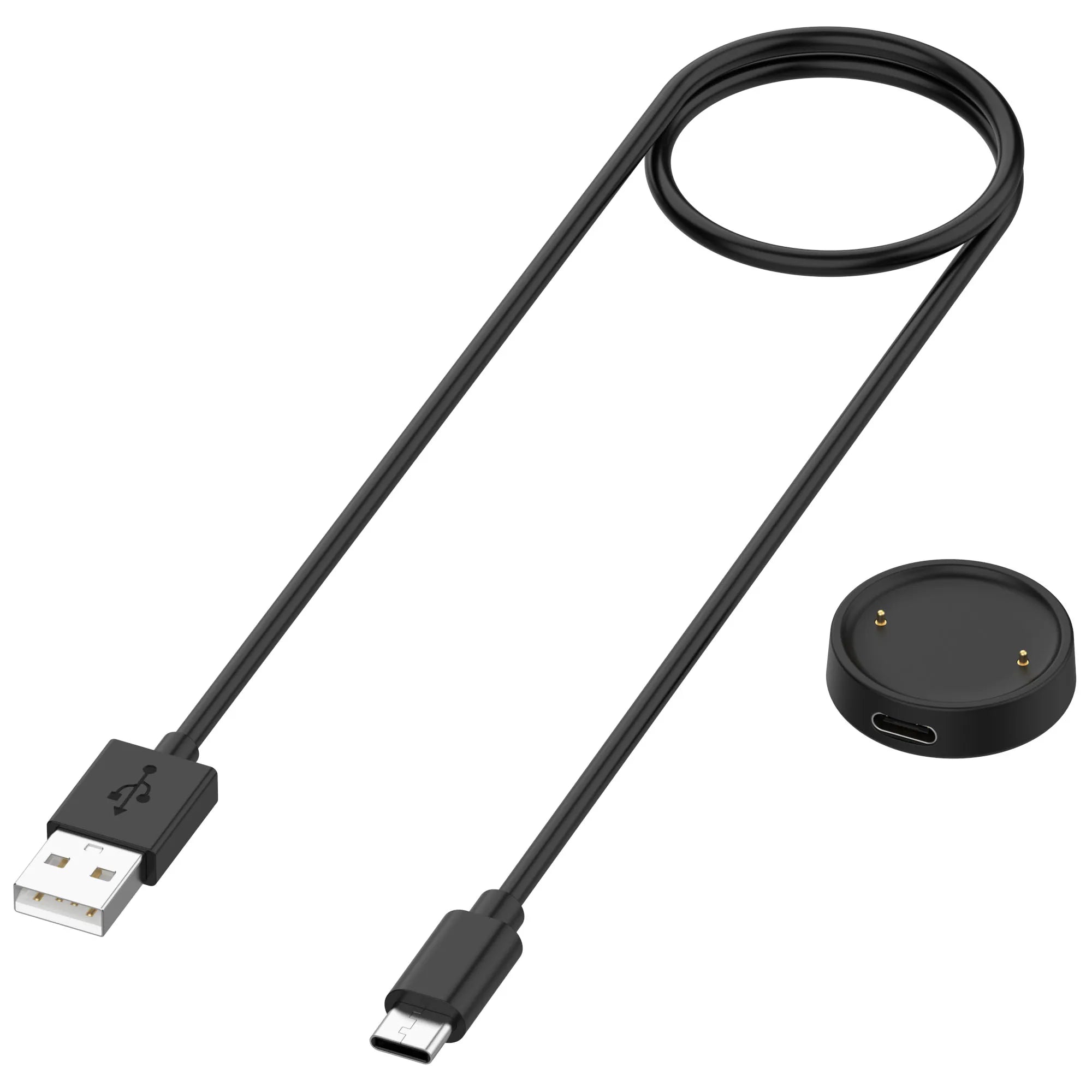 Type C Dock Charger for Amazfit Active 2/Bip 6 Smart Watch Charging Cradle Dock Stand Cable Magnetic Cord USB Charge Replacement Qme 1 SET