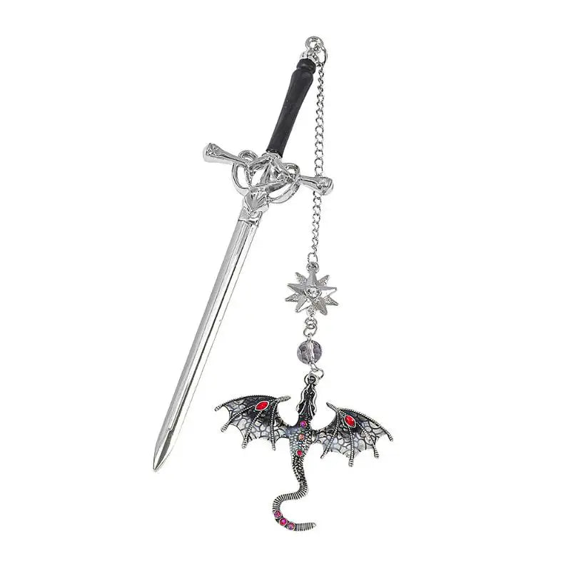 Fourth Wing Dragon Sword Bookmark Stylish Fantasy Gothic Design Page Qme A2