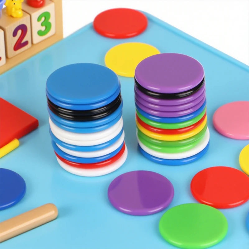 Montessori Learning Education Math Toy Plastic Bingo Chip Markers Qme